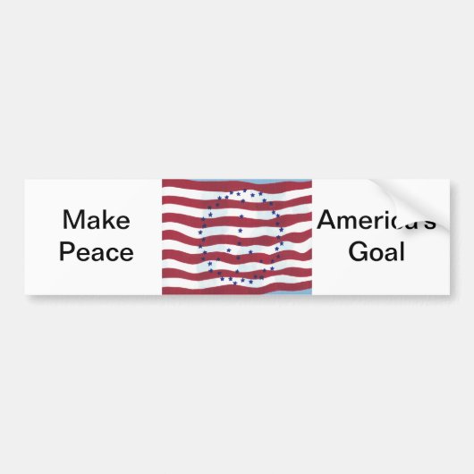 Sticker pare-chocs pour l'objectif de paix de l'Am (Devant)