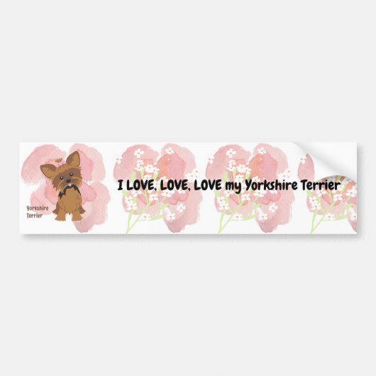 Sticker pare-chocs pour Yorkshire Terrier (Devant)