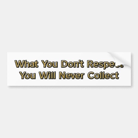 Sticker pare-chocs Respect-Collect (Devant)