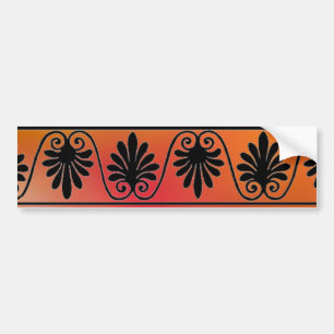 Sticker pare-chocs rouge et orange
