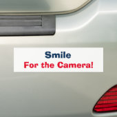 Sticker pare-chocs - Smile pour la caméra (En voiture)