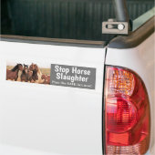 Sticker pare-chocs Stop Horse (Sur camion)