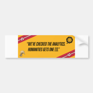 Sticker pare-chocs sur l'état des sciences humaine