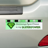 Sticker pare-chocs survivant de la maladie de Lyme (En voiture)