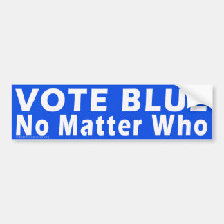 Sticker pare-chocs 'VOTE BLUE Peu importe qui'