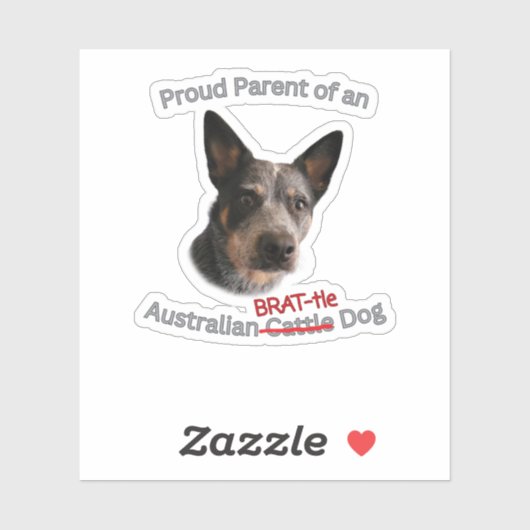 Sticker Parent fier d'un Brattle Dog australien (Feuille)