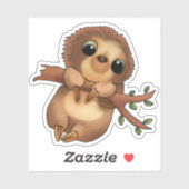 Sticker Paresseux (Feuille)