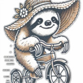 Sticker Paresseux à vélo (Devant)