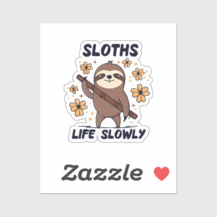 Sticker Paresseux prenant la vie tranquillement