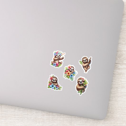 Sticker Paresseux Tropical (Détail)