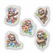 Sticker Paresseux Tropical (Devant)