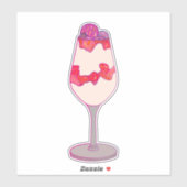 Sticker Parfait aux fraises (Feuille)