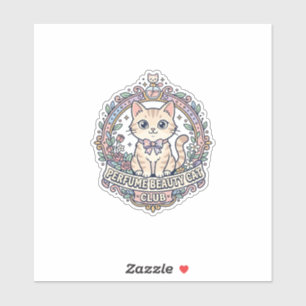Sticker Parfum Beauté Chat Mignon Chat T-Shirt Design - Pa