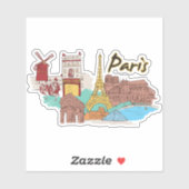 STICKER PARIS (Feuille)