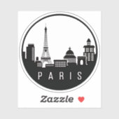 Sticker Paris City Skyline (Feuille)