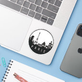 Sticker Paris City Skyline (Ordinateur portable avec iPhone)