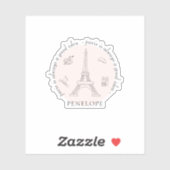 Sticker Paris est toujours une bonne idée mignonne citatio (Feuille)