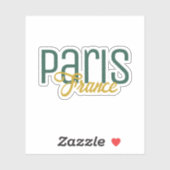 Sticker Paris, France Souvenir (Feuille)