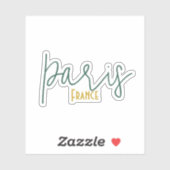 Sticker Paris, France Souvenir (Feuille)
