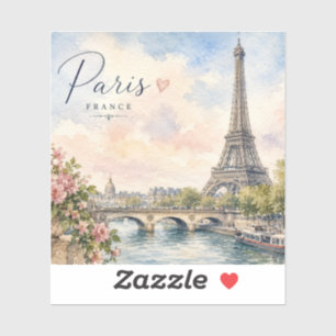 Sticker Paris France Tour Eiffel rivière seine