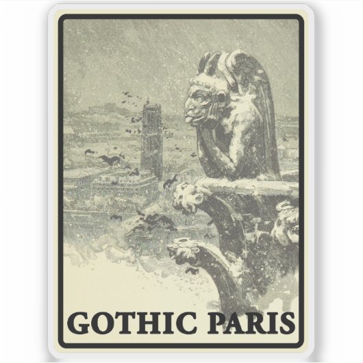 Sticker Paris gothique - v2 (Devant)