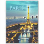 Sticker Paris sous un ciel bleu turquoise (Devant)