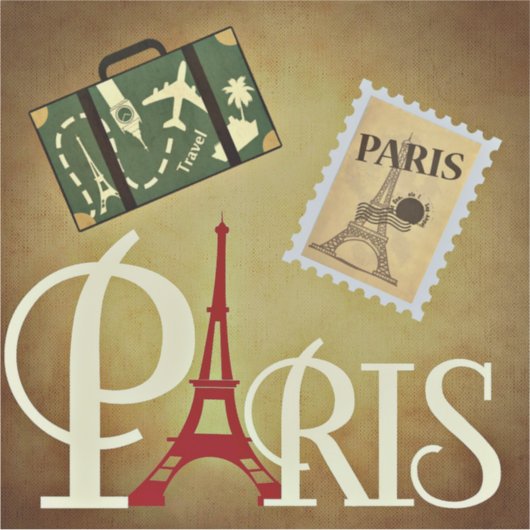 Sticker Paris, voyage (Devant)