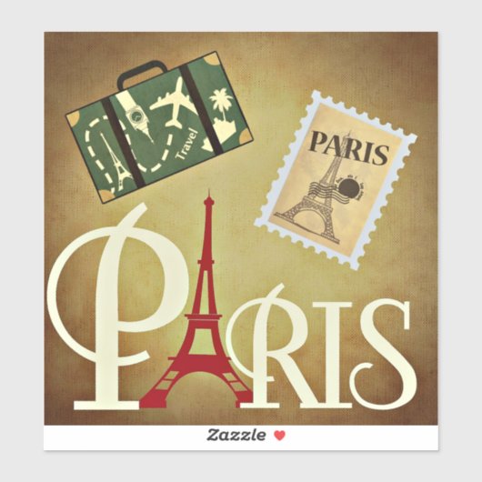 Sticker Paris, voyage (Feuille)