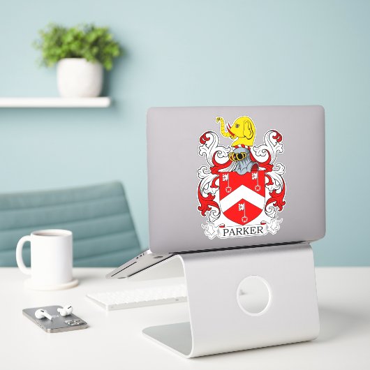 Sticker Parker Family Crest (Ordinateur portable sur le bureau)