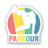 Sticker Parkour Free Running Training Traceur Retro (Recto)