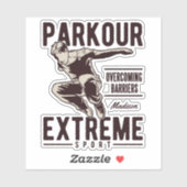 Sticker PARKOUR nom personnalisé (Feuille)
