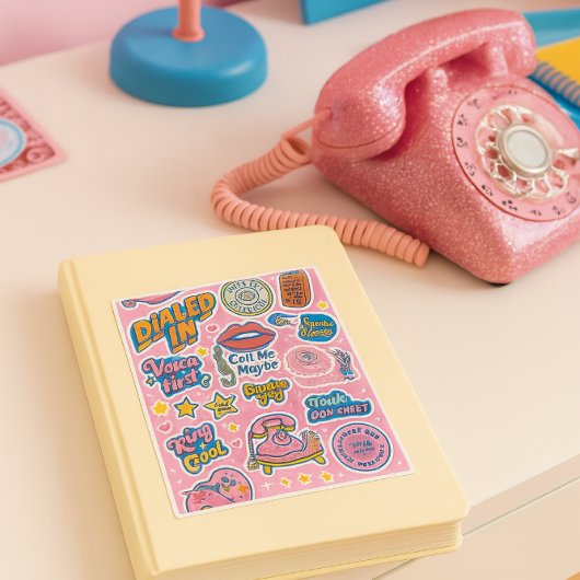 Sticker Parlé Cool Ne Texte Pas Rose                