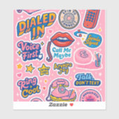 Sticker Parlé Cool Ne Texte Pas Rose                 (Feuille)