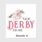 Sticker Parle Derby | Mariage de course de chevaux Derby (Feuille)