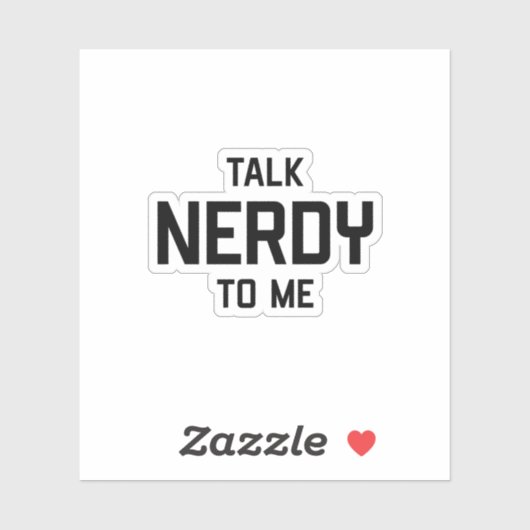 STICKER PARLE-MOI DE NERDY (Feuille)