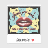 Sticker Parle Ton Esprit, Voter, Activiste (Feuille)