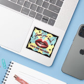 Sticker Parle Ton Esprit, Voter, Activiste (Ordinateur portable avec iPhone)