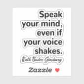 Sticker Parle ton, même si ta voix tremble (Feuille)