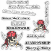 Sticker parler comme une légende pirate (Devant)