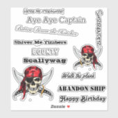 Sticker parler comme une légende pirate (Feuille)