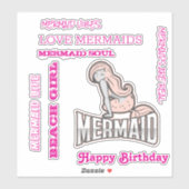 Sticker parler comme une sirène (Feuille)