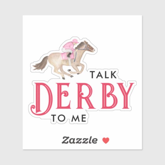 Sticker Parlez Derby à Moi | Mariage Derby Shower (Feuille)