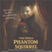 Sticker Parodie de l'Opéra Fantôme Écureuil (Devant)