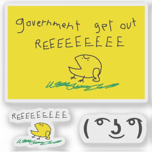 Sticker Parodie du drapeau de Gadsden avec Snekright mème  (Devant)