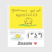 Sticker Parodie du drapeau de Gadsden avec Snekright mème  (Feuille)
