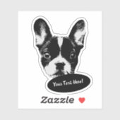 Sticker Parole de chien de taureau français mignon (Feuille)