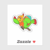 Sticker Parrot as Hiker (Feuille)