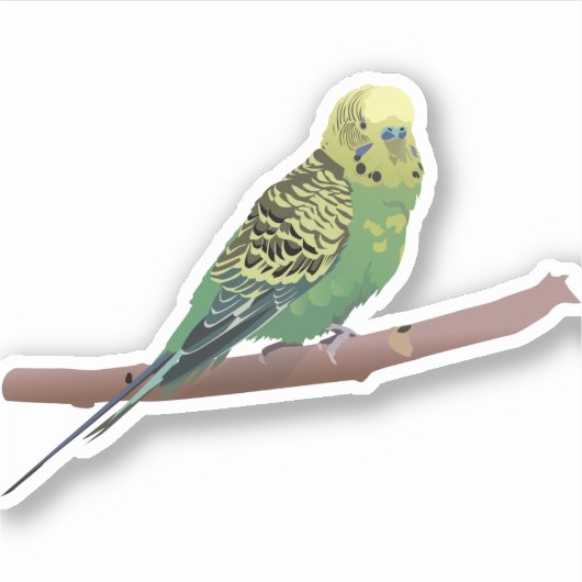 Sticker Parrot Budgerigar (Devant)