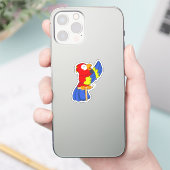 Sticker Parrot en chanteur avec microphone (Téléphone)