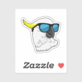 Sticker Parrot with Sunglasses (Feuille)
